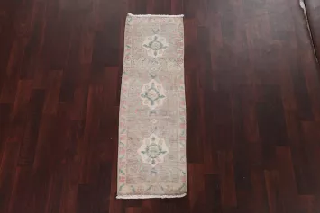 Antique Look Vegetable Dye Anatolian Wool Turkish Rug 1x4