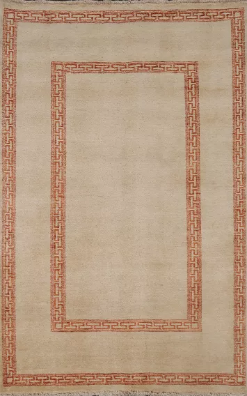 Hand-Knotted Wool Gabbeh Kashkoli Oriental Rug 4x6