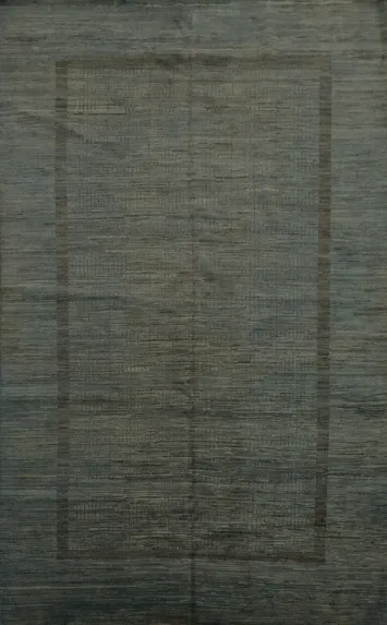 Chic Dark Gabbeh Kashkoli Area Rug 6x9 with an Aura of Understated Elegance