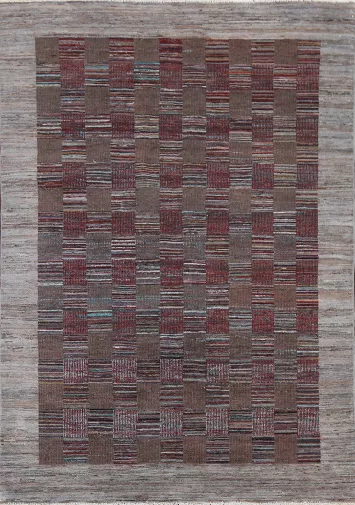 Handmade Wool Gabbeh Kashkoli Oriental Rug 5x6