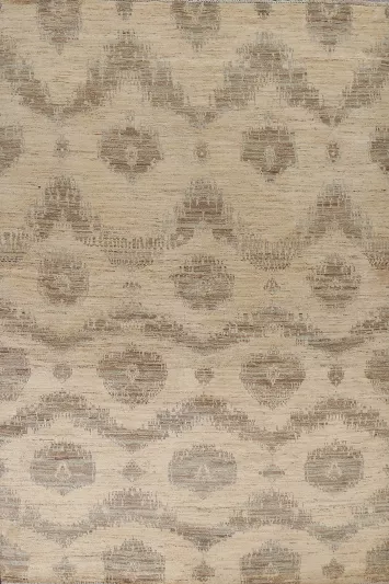 Vegetable Dye Wool Moroccan Oriental Area Rug 7x10