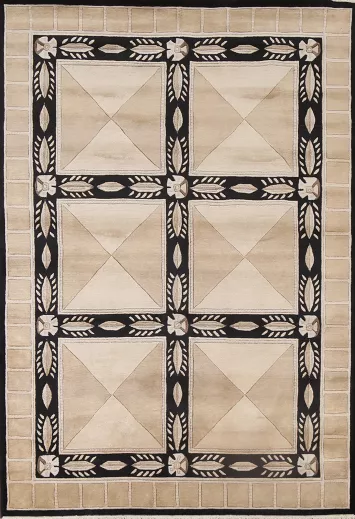 Vegetable Dye Wool Nepalese Handmade Oriental Rug 6x8