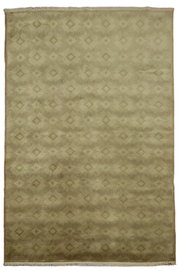 Vegetable Dye Wool Nepalese Handmade Oriental Rug 6x9