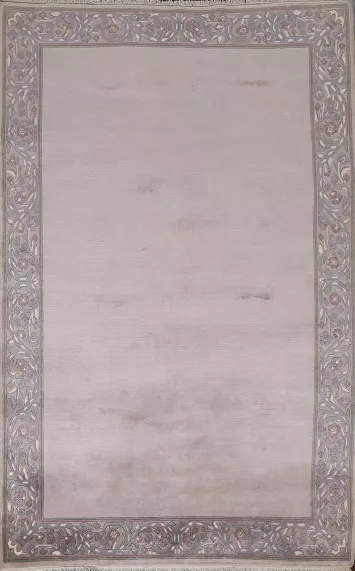 Bordered Wool Nepalese Handmade Oriental Rug 5x8