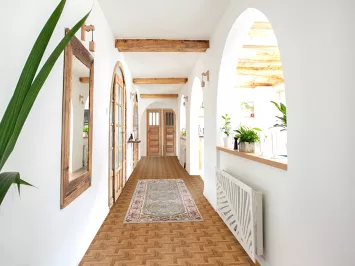 Handmade Wool Heriz Serapi Oriental Runner Rug 3x8