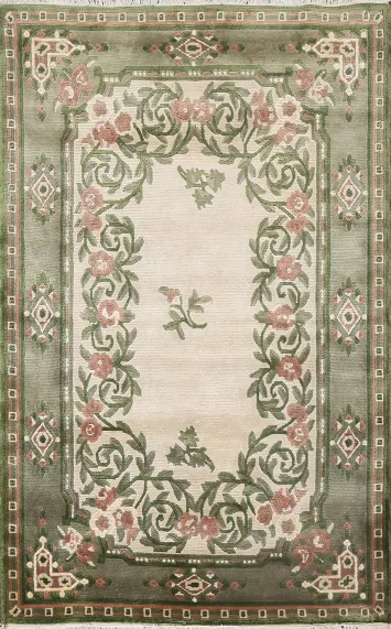 Handmade Wool Nepalese Oriental Area Rug 4x6