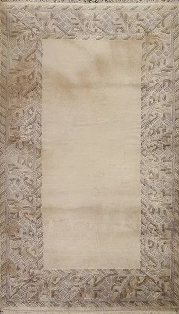 Hand-Knotted Nepalese Oriental Area Rug 3x4