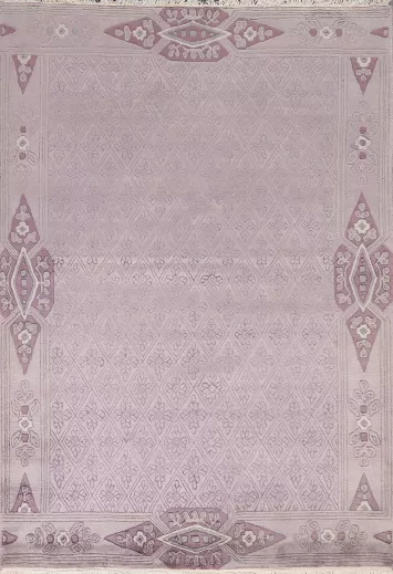 Elegant Lilac Patterned Rug for Contemporary Living Spaces 5x7