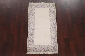 Bordered Wool Nepalese Oriental Rug 3x5
