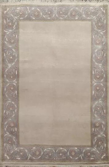 Hand-Knotted Nepalese Oriental Area Rug 4x5