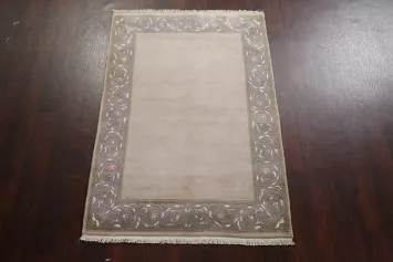 Bordered Wool Nepalese Oriental Rug 3x5