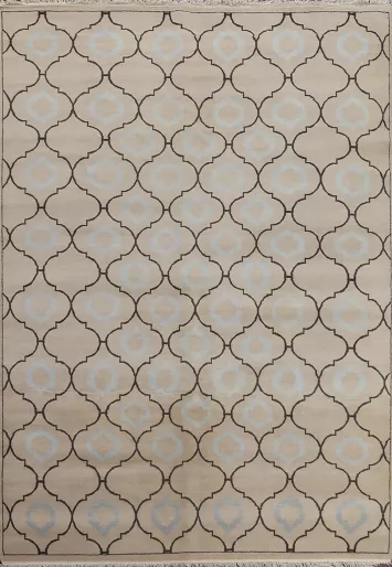 Trellis Wool Moroccan Oriental Area Rug 8x10