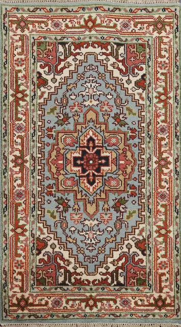 Handmade Heriz Serapi Oriental Wool Rug 3x5