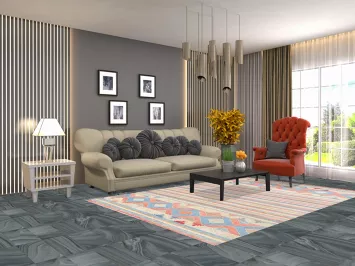 Striped Geometric Gabbeh Kashkoli Oriental Area Rug 6x9