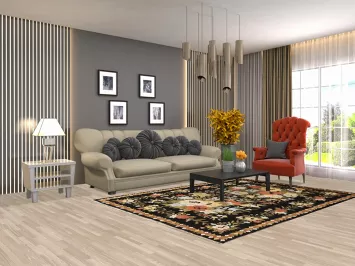 Vegetable Dye Aubusson Wool/ Silk Oriental Rug 6x8