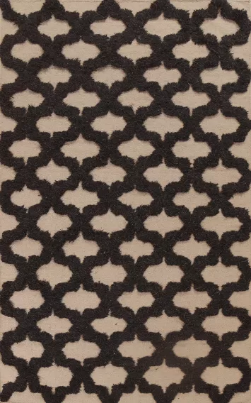 Trellis Wool Moroccan Oriental Area Rug 5x8