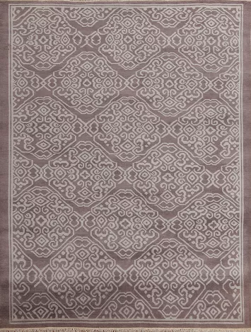 Hand-Knotted Wool Oushak Oriental Area Rug 8x10