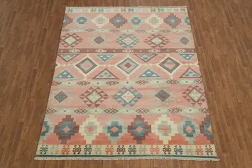 Geometric Wool Abstract Oriental Area Rug 8x10