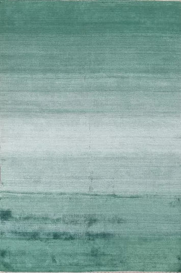 Hand-Knotted Green Gabbeh Oriental Wool Rug 5x8