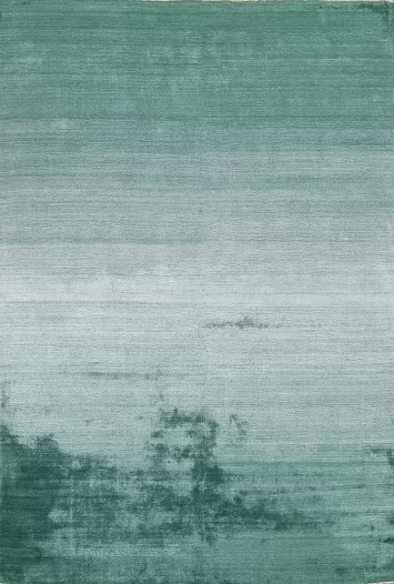 Green Handmade Gabbeh Oriental Wool Rug 5x8