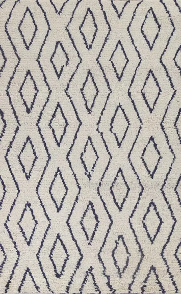 Trellis Wool Moroccan Oriental Area Rug 5x8