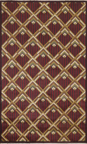 Trellis Wool Nepalese Oriental Handmade Rug 5x8