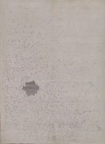 Contemporary Abstract Oriental Rug 5x6