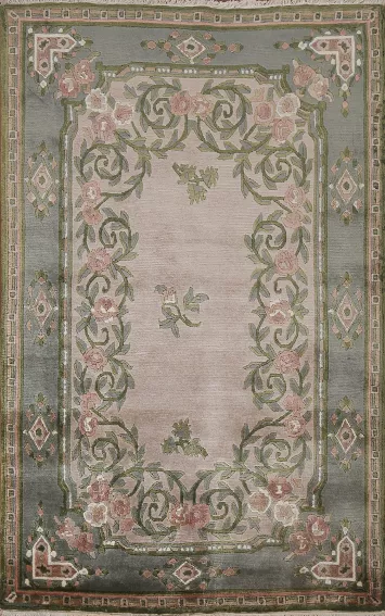 Handmade Wool Nepalese Oriental Area Rug 4x6