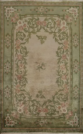 Handmade Wool Nepalese Oriental Area Rug 4x5