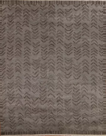 Hand-Knotted Wool Abstract Oriental Area Rug 8x10