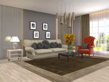 Bordered Wool Nepalese Oriental Area Rug 8x11