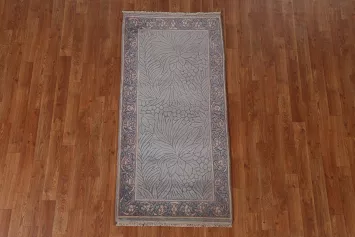 Nature Print Nepalese Oriental Runner Rug 2x5