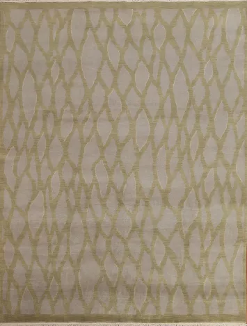 All-Over Wool Abstract Oriental Area Rug 8x10