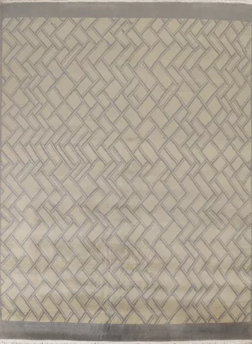 Geometric Abstract Oriental Area Rug 8x10