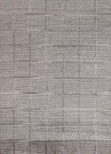 Sophisticated Gray Area Rug with Classic Checkered Design 6x8