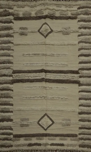 Geometric Wool Moroccan Oriental Area Rug 6x8