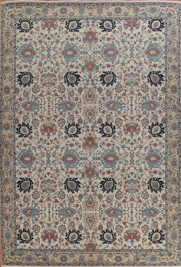 Wool Floral Heriz Serapi Turkish Area Rug 10x13