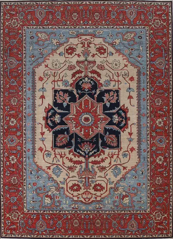 Handmade Heriz Serapi Turkish Wool Rug 8x10
