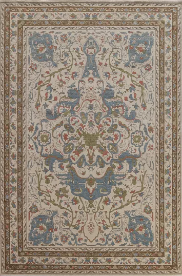 Floral Handmade Oushak Turkish Area Rug 7x10