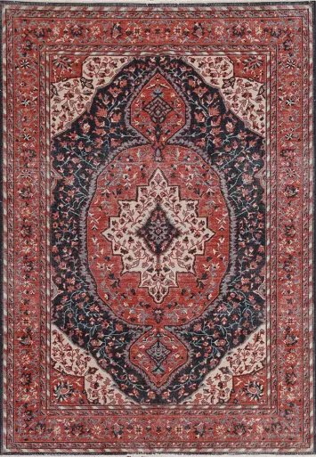 Hand-Knotted Sarouk Farahan Turkish Wool Rug 5x7