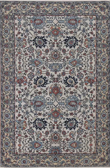All-Over Floral Ziegler Turkish Wool Rug 4x6