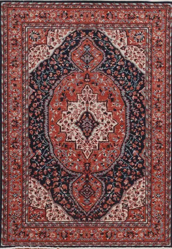 Handmade Floral Sarouk Farahan Turkish Area Rug 4x6