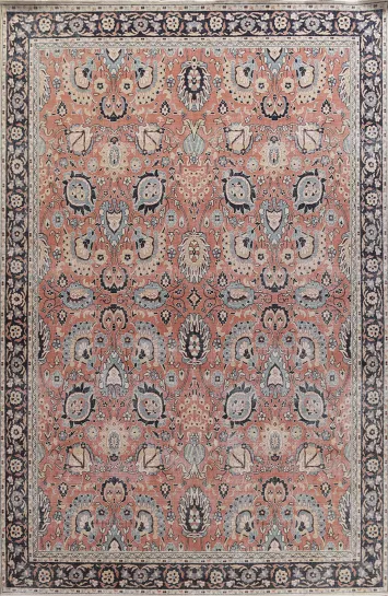 Hand-Knotted Wool Sultanabad Ziegler Turkish Rug 10x13