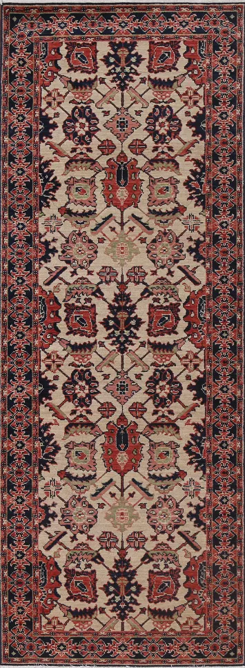 Handmade Wool Turkish Ziegler Runner Rug 3x8