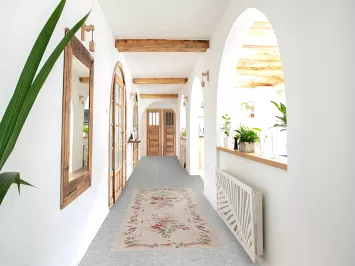 Floral Wool Aubusson Oriental Runner Rug 3x8