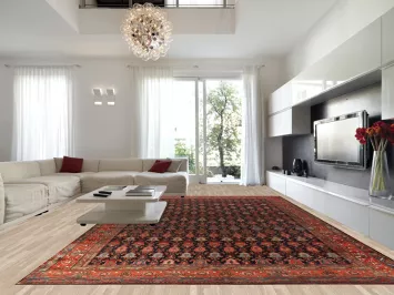 Pre-1900 Antique Vegetable Dye Bidjar Halvaei Persian Rug 12x19