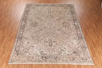 Vintage Geometric Heriz Persian Area Rug 10x13