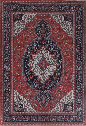 Floral Sarouk Farahan Handmade Turkish Rug 7x10