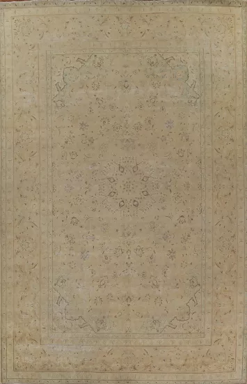 Vintage Wool Traditional Kashan Large Persian Rug 11x15