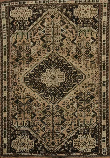 Tribal Vintage Shiraz Persian Wool Rug 5x8